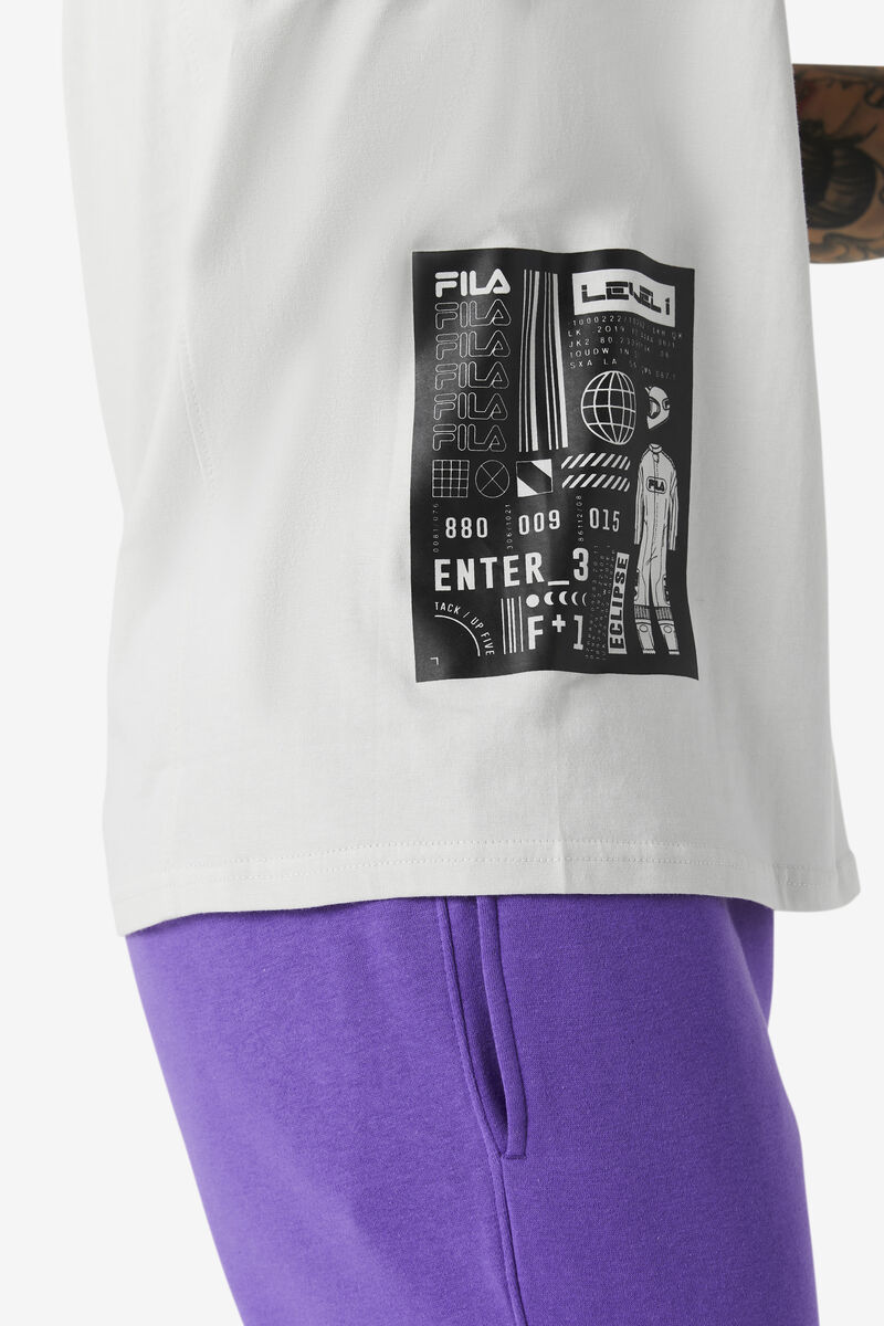 Fila Deltalife Graphic T-shirt Herr Vita | HRLz6TZc1E4