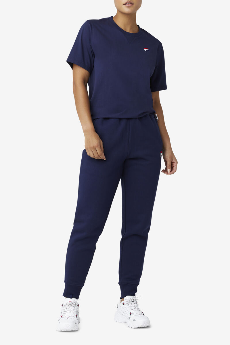 Fila Derion T-shirt Dam Marinblå | 8fsv2ovR4K2