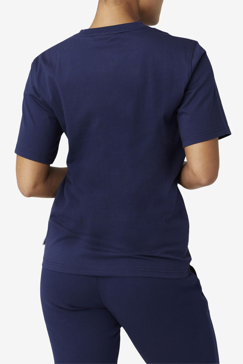 Fila Derion T-shirt Dam Marinblå | 8fsv2ovR4K2