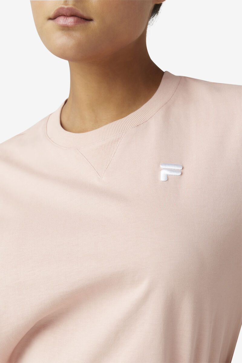 Fila Derion T-shirt Dam Rosa | qfEhtqd2HLx