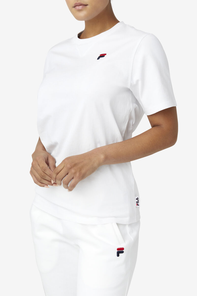 Fila Derion T-shirt Dam Vita | W3cHMwn3ua4