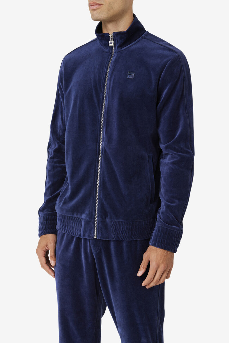 Fila Deverall Velour Jacket Träningsoverall Herr Marinblå | CQs1CRWhzx7