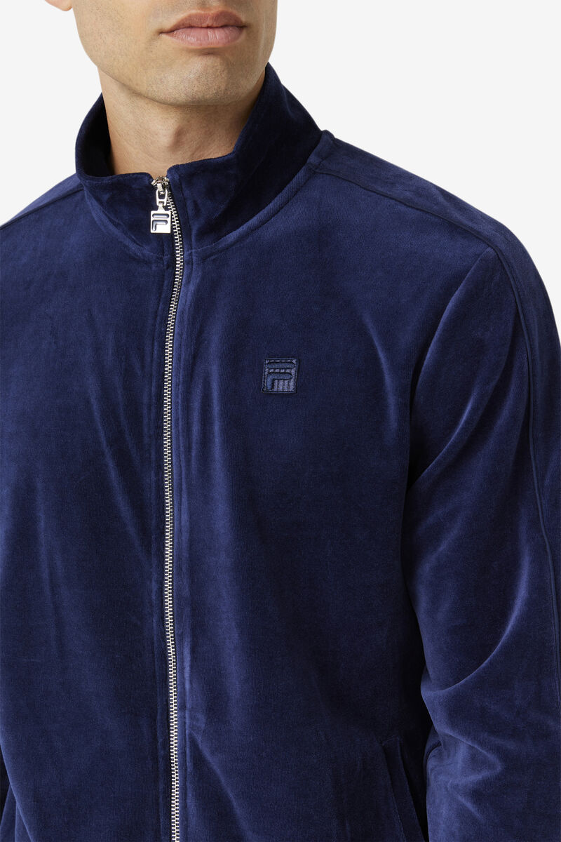 Fila Deverall Velour Jacket Träningsoverall Herr Marinblå | CQs1CRWhzx7