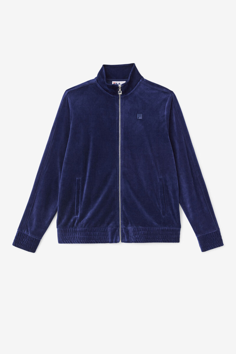 Fila Deverall Velour Jacket Träningsoverall Herr Marinblå | CQs1CRWhzx7