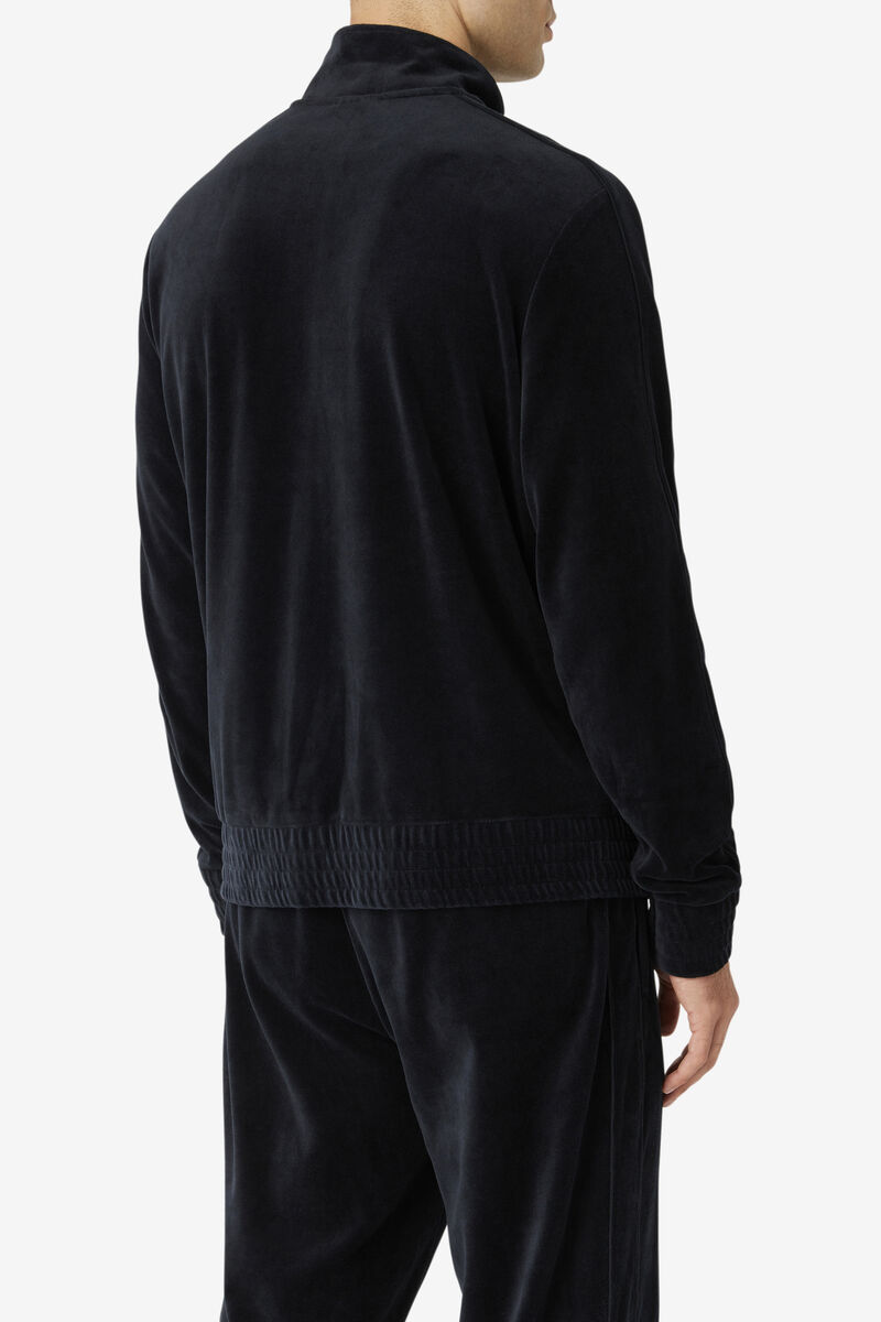 Fila Deverall Velour Jacket Träningsoverall Herr Svarta | ChkXzYZq9rW