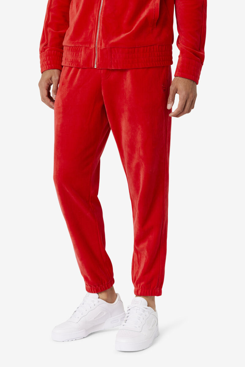Fila Deverall Velour Pant Träningsoverall Herr Röda | qpvDFIunLW1