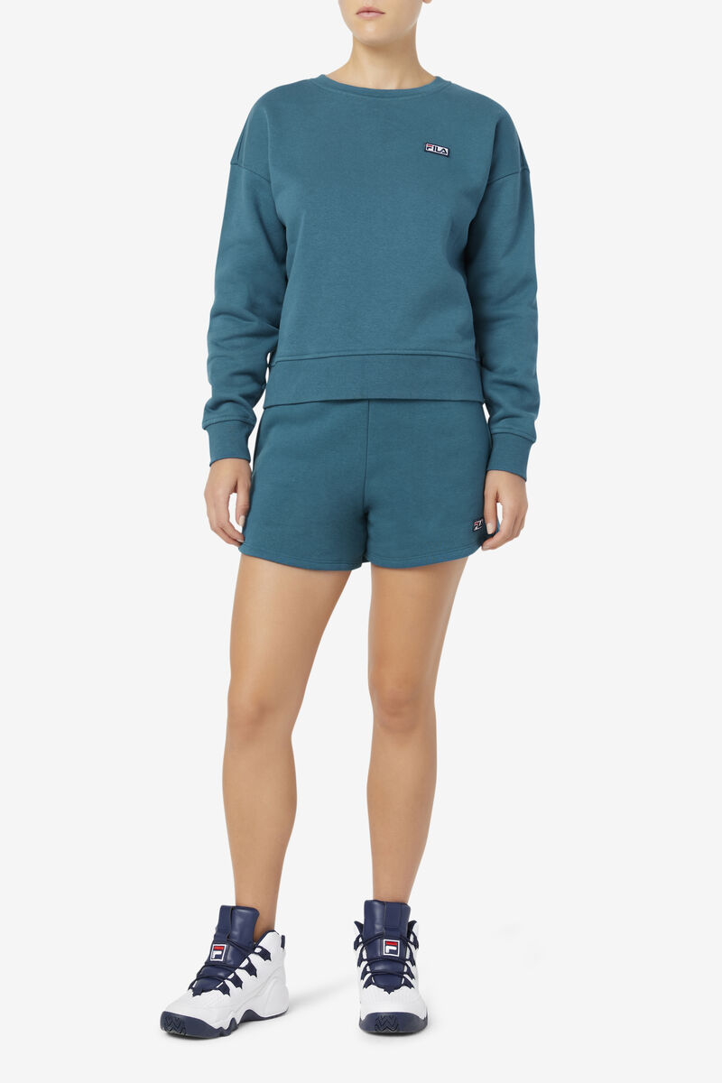 Fila Diara High Rise Kort Shorts Dam Blå Korall | jVUnJtR5ptf
