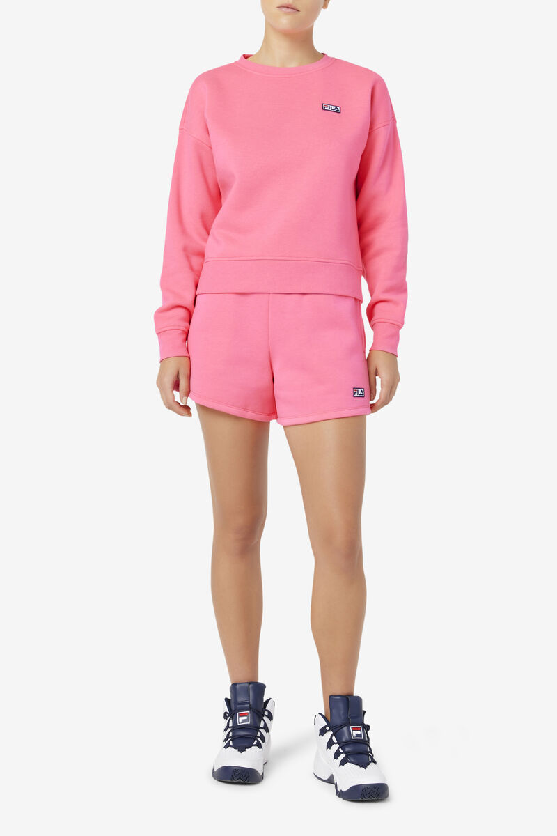 Fila Diara High Rise Kort Shorts Dam Rosa | EaqQ7eyu1m2
