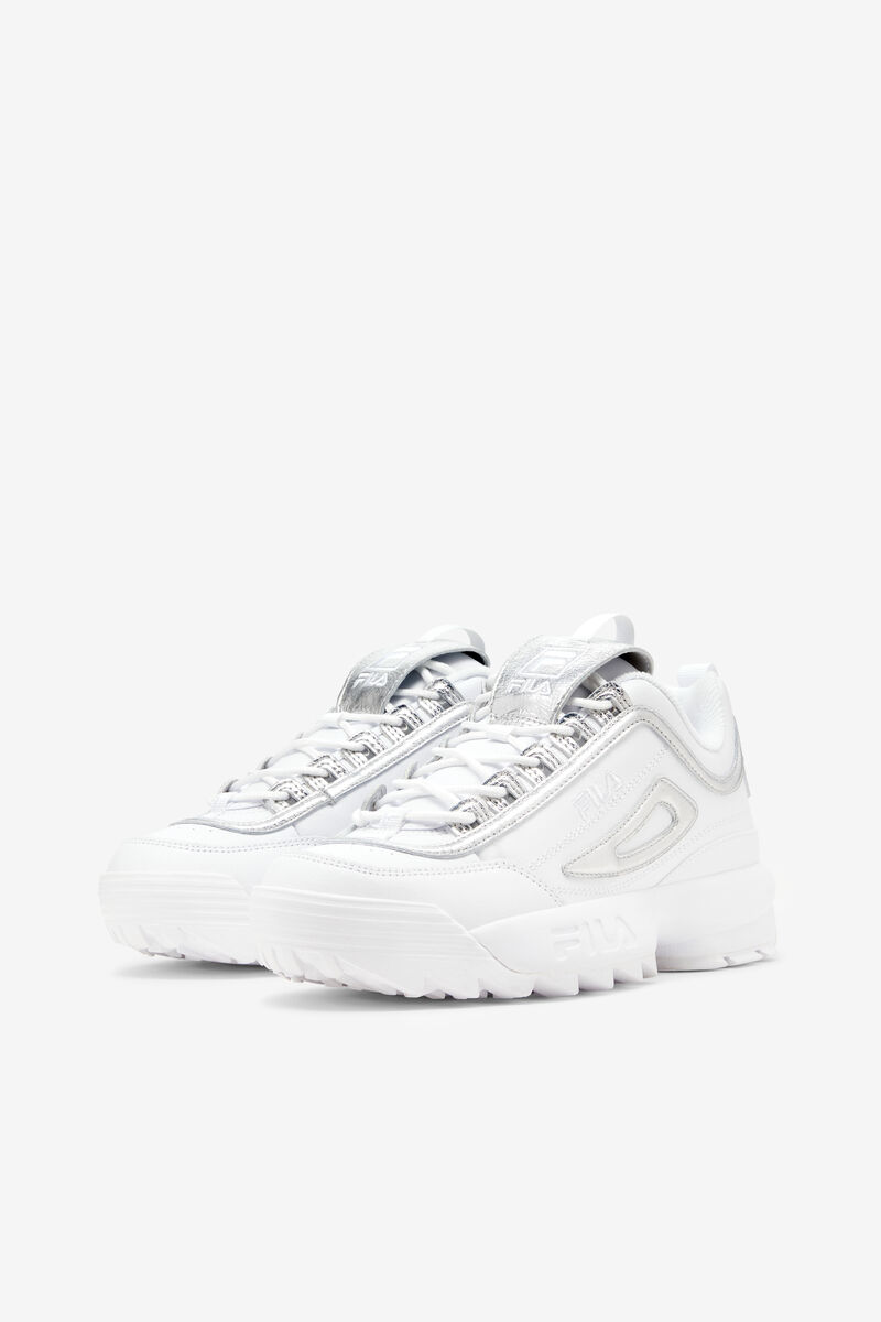 Fila Disruptor 2 Creased Metallic Platform Skor Dam Vita Vita Metal Silver | g9yk2DF93XC
