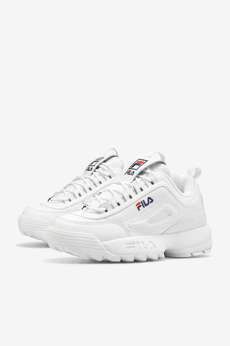 Fila Disruptor 2 Premium Platform Skor Herr Vita Marinblå Röda | uswhkbRDJKt