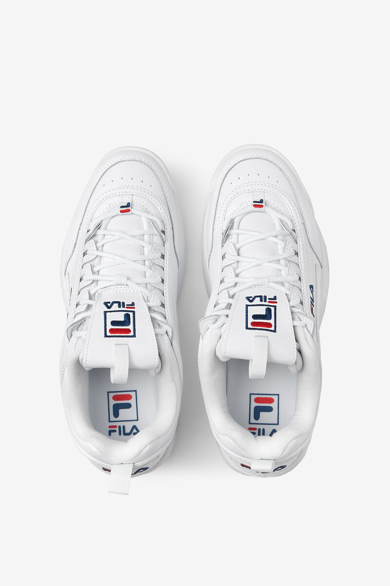 Fila Disruptor 2 Premium Platform Skor Herr Vita Marinblå Röda | uswhkbRDJKt