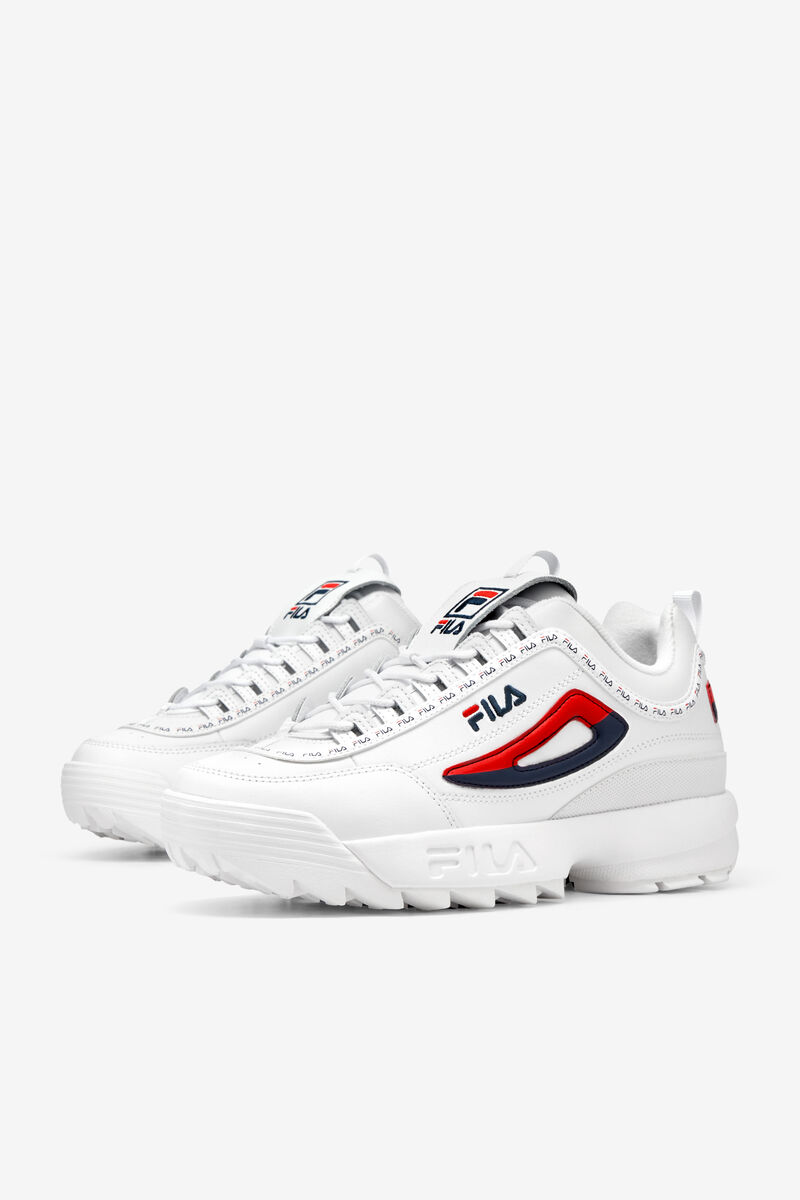 Fila Disruptor 2 Premium Repeat Platform Skor Herr Vita Marinblå Röda | GOdYjAugY8T