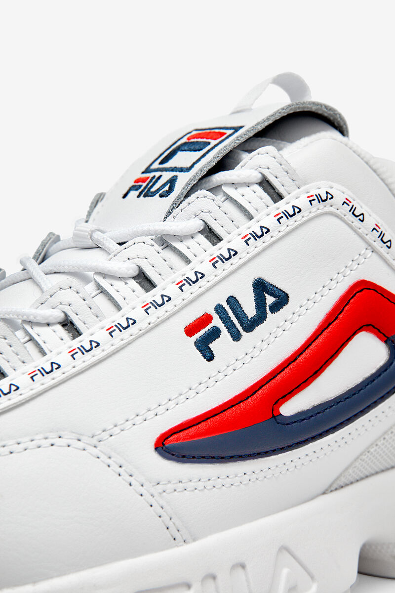 Fila Disruptor 2 Premium Repeat Platform Skor Herr Vita Marinblå Röda | GOdYjAugY8T