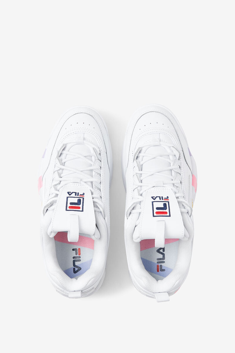 Fila Disruptor 2 Stripe Midsole Platform Skor Dam Vita Blå | YWHyxgMqc7J