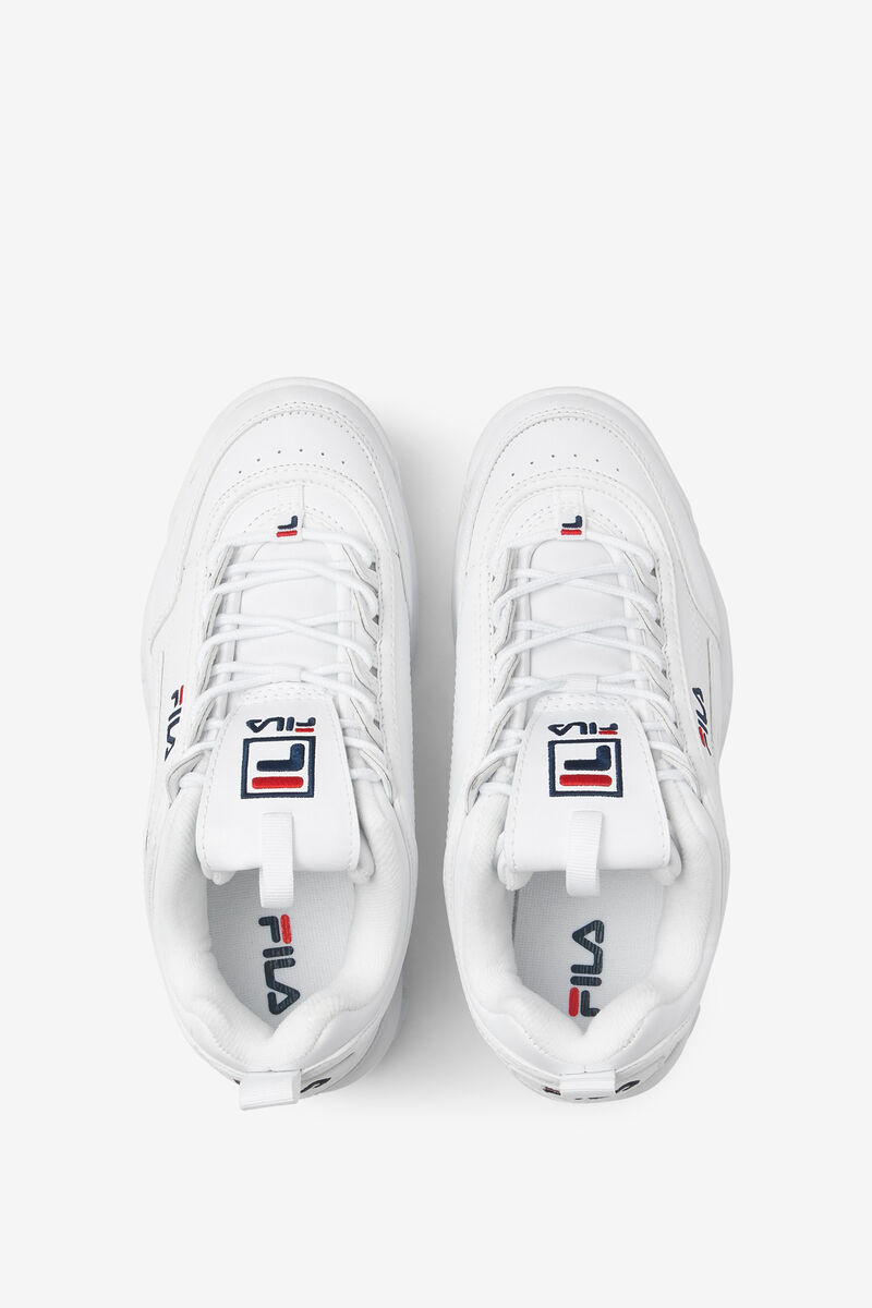 Fila Disruptor 2 Tjock White Sneakers | Fila Sneakers Herr Vita Marinblå Röda | PSWF1TGFs3G