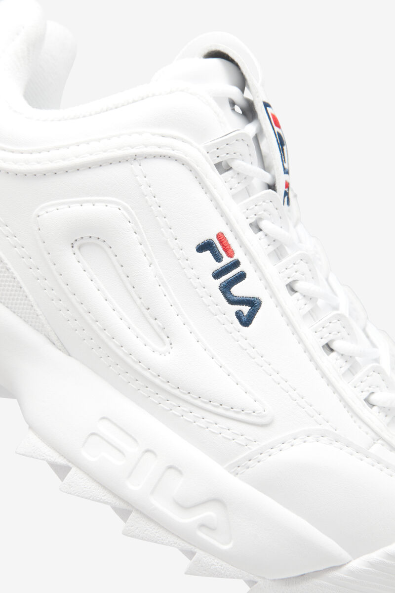 Fila Disruptor 2 Tjock White Sneakers | Fila Sneakers Herr Vita Marinblå Röda | PSWF1TGFs3G
