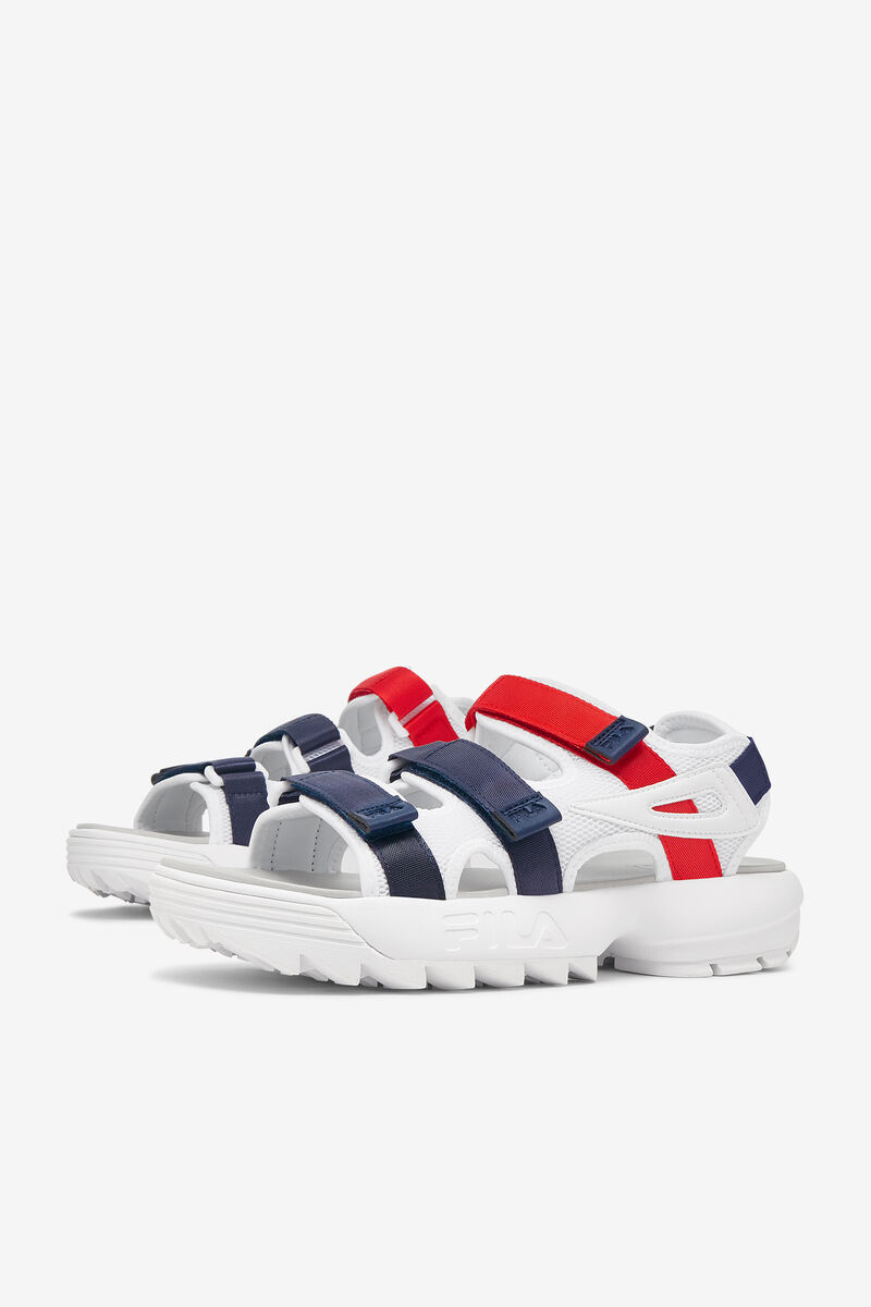 Fila Disruptor Sandal Sandaler Herr Vita Marinblå Röda | 9FZnbiUSUKP