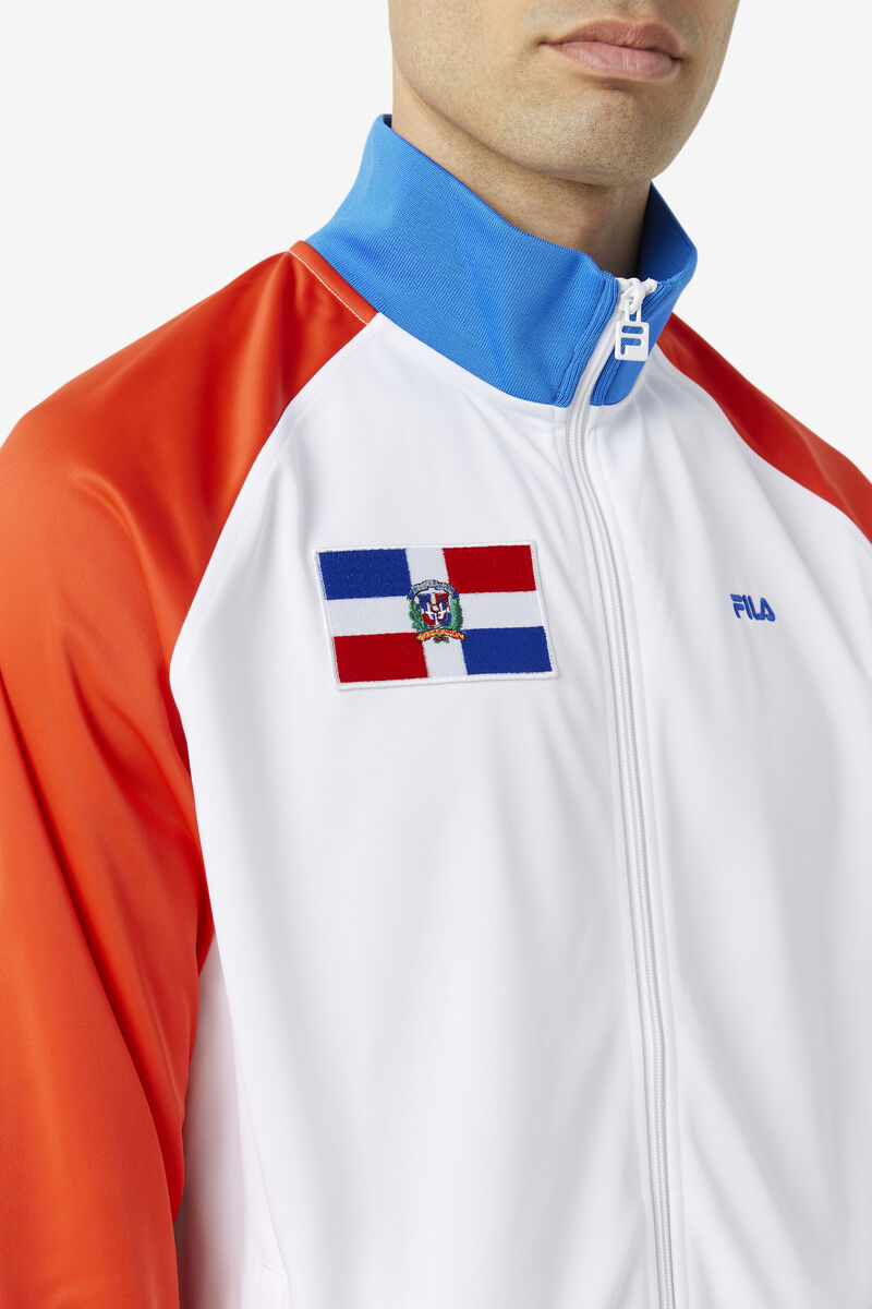 Fila Dominican Republic Track Jacket Jacka Herr Röda Vita Blå | J6aEz2j3Tji