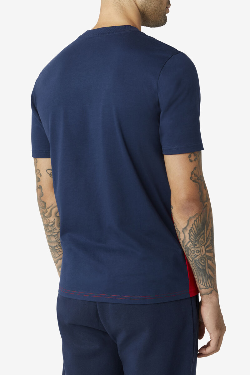 Fila Dover T-shirt Herr Röda Marinblå Vita | kZ7ywM2qWXg