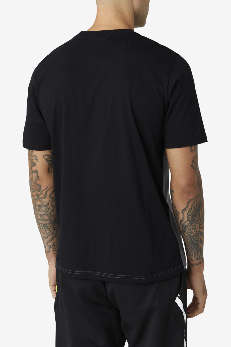 Fila Dover T-shirt Herr Svarta Ljusgröna | drA4esSAz1P