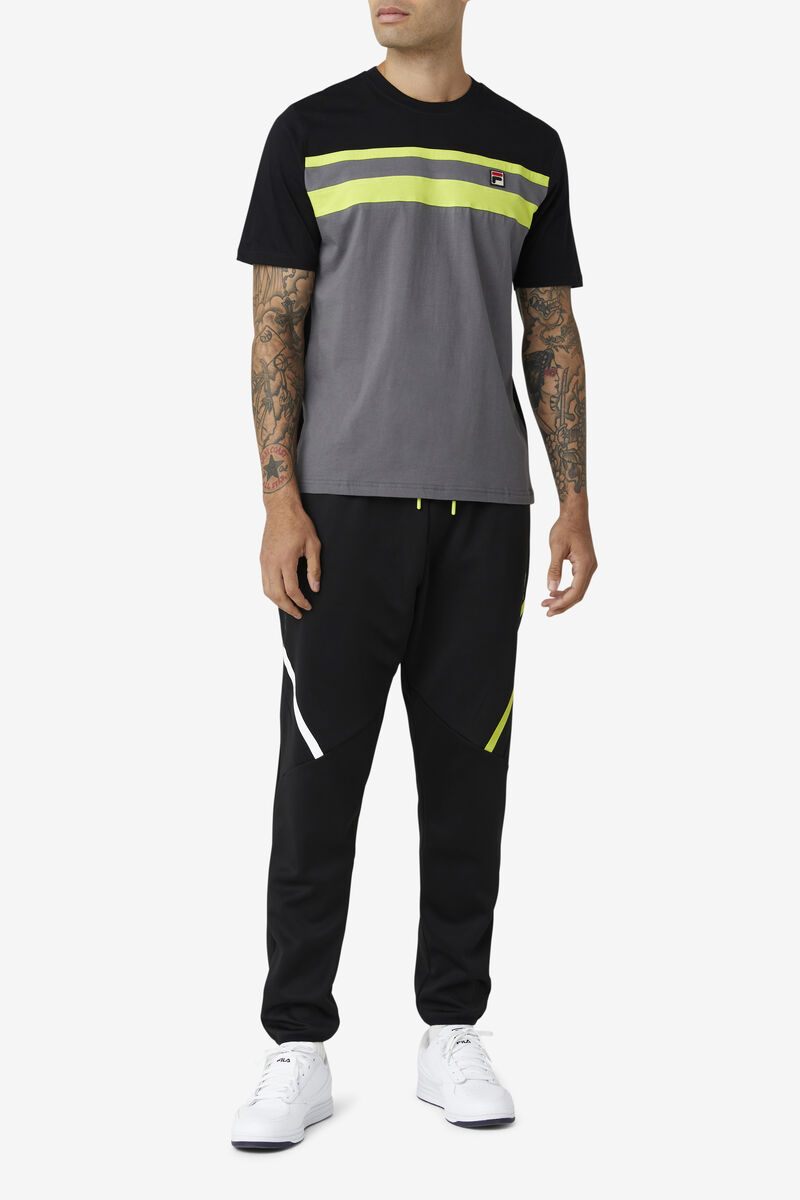 Fila Dover T-shirt Herr Svarta Ljusgröna | drA4esSAz1P