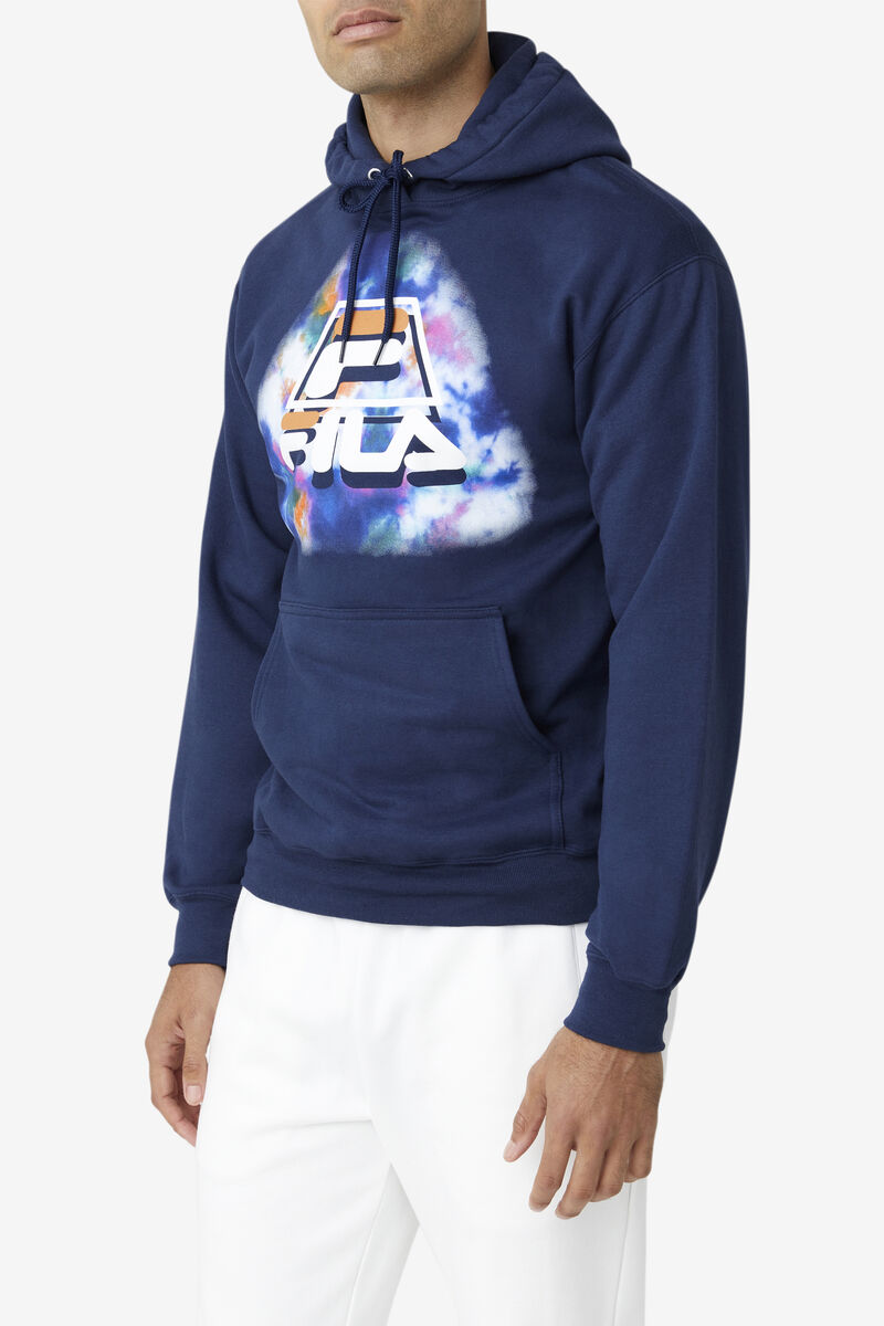 Fila Dracen Tie Dye Hoodie Hoodie Herr Blå | VBlY4HsQlS8