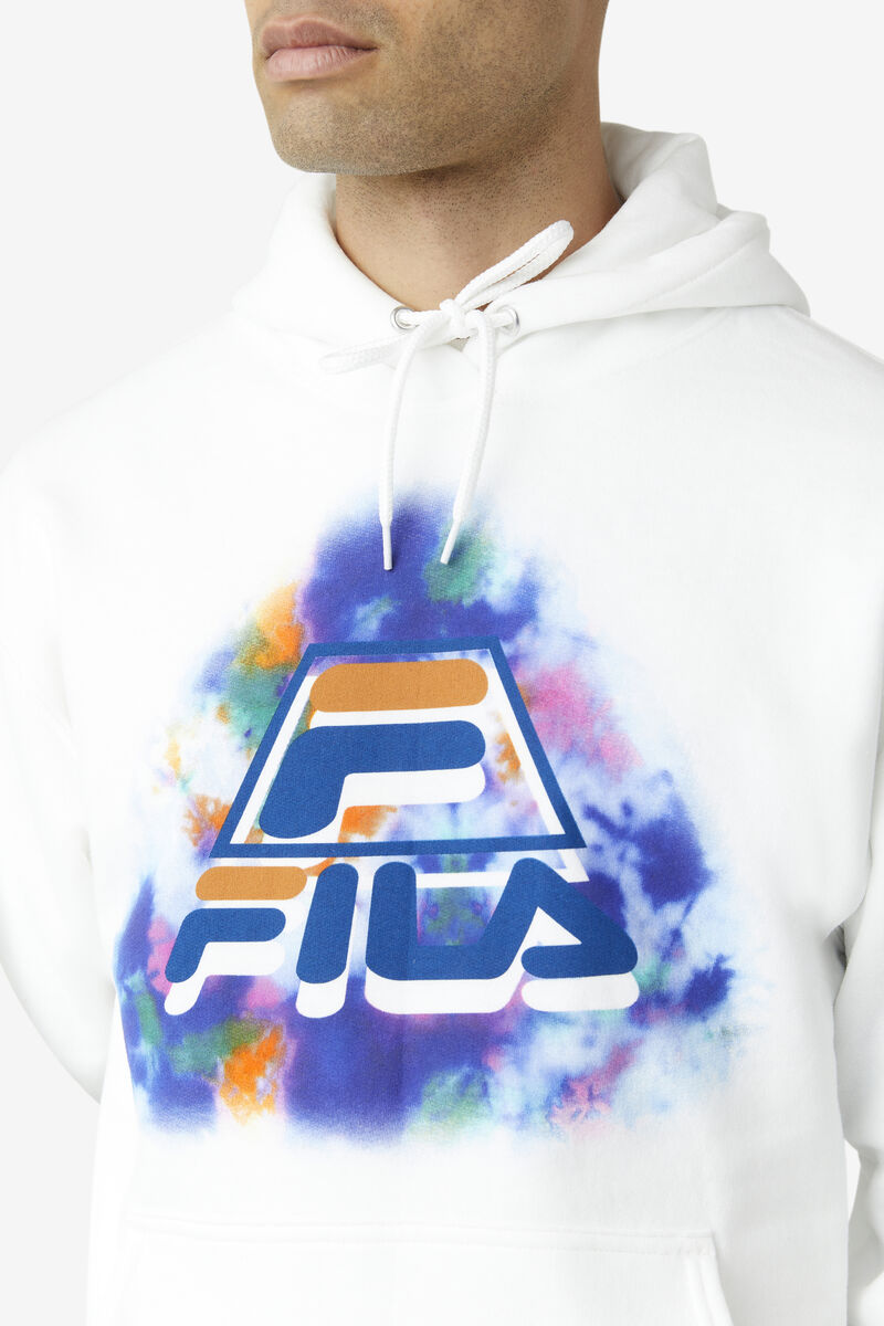 Fila Dracen Tie Dye Hoodie Hoodie Herr Vita | n6wgJq7cloK
