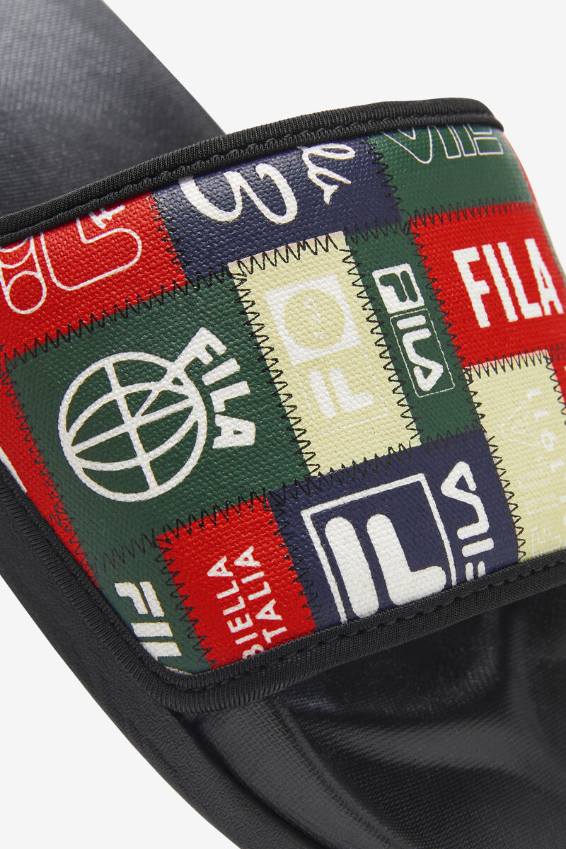 Fila Drifter Lux Patchwork Sandaler Herr Svarta Röda Olika Färger | ASvqMtCStd2