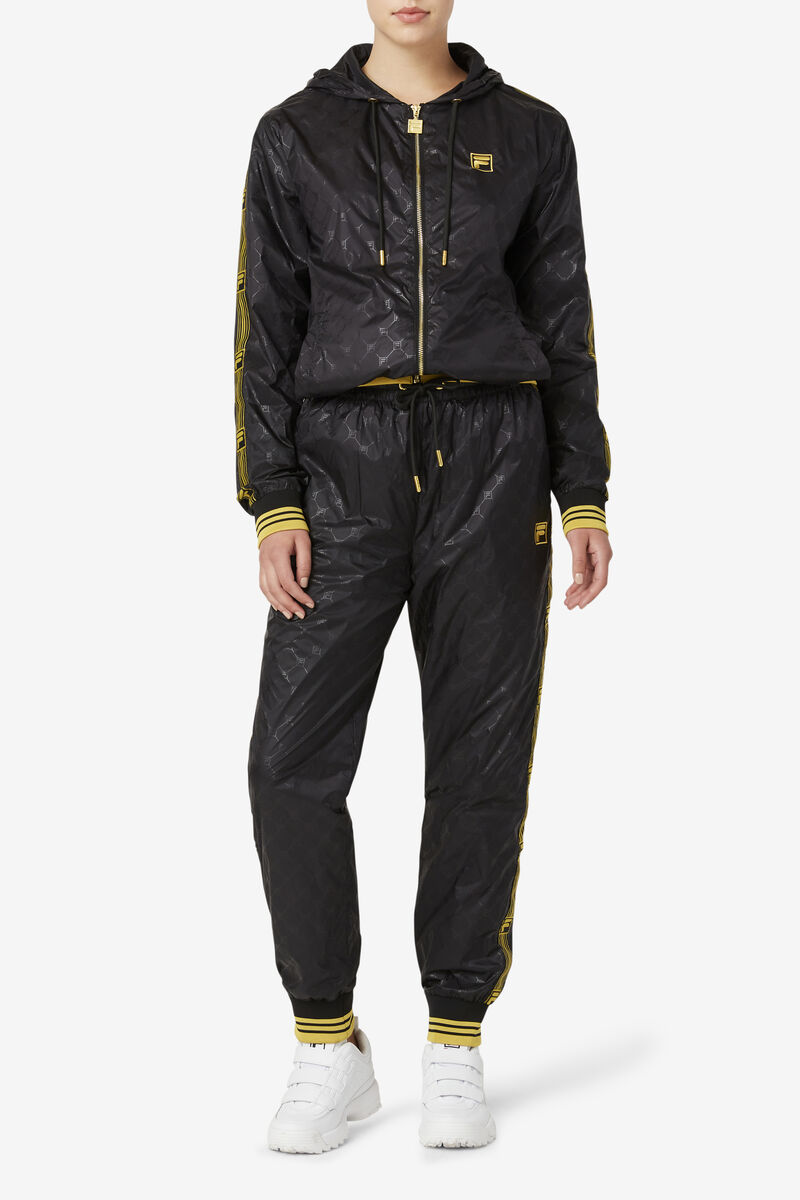 Fila Dublin Hooded Vind Jacket Jacka Herr Svarta Guld | 9Okd5P3jLMH