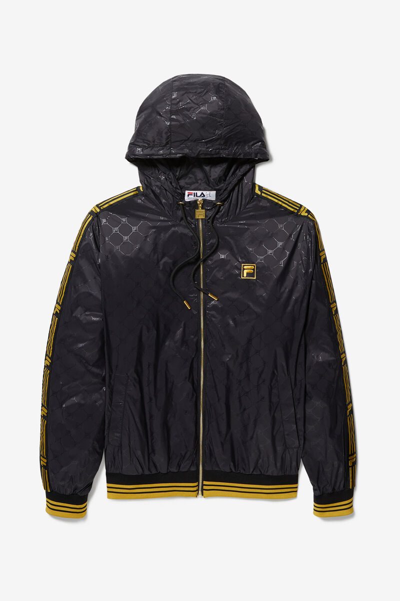 Fila Dublin Hooded Vind Jacket Jacka Herr Svarta Guld | 9Okd5P3jLMH