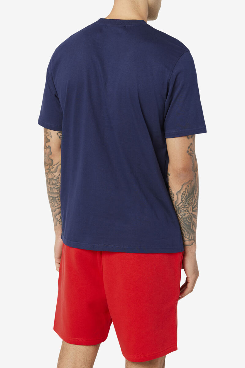 Fila Eagle T-shirt Herr Marinblå Vita Röda | ZPAISqddII9