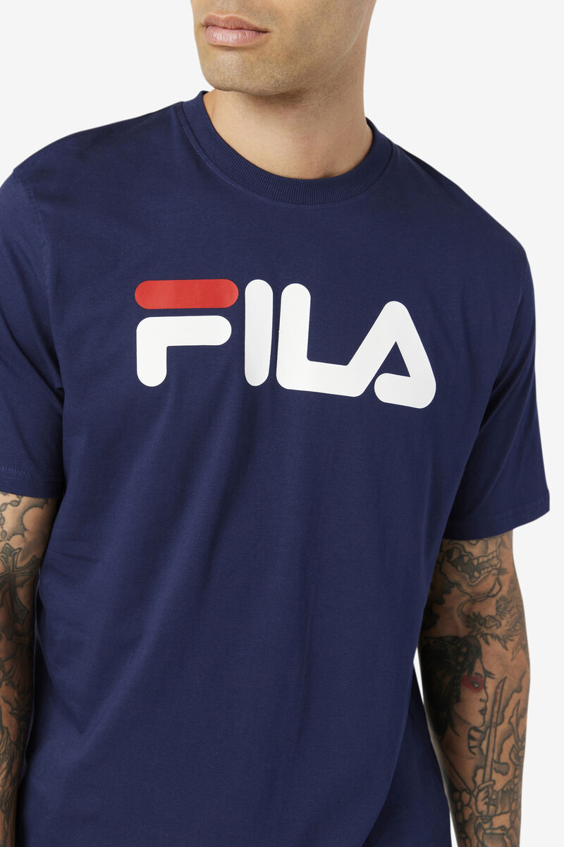 Fila Eagle T-shirt Herr Marinblå Vita Röda | ZPAISqddII9