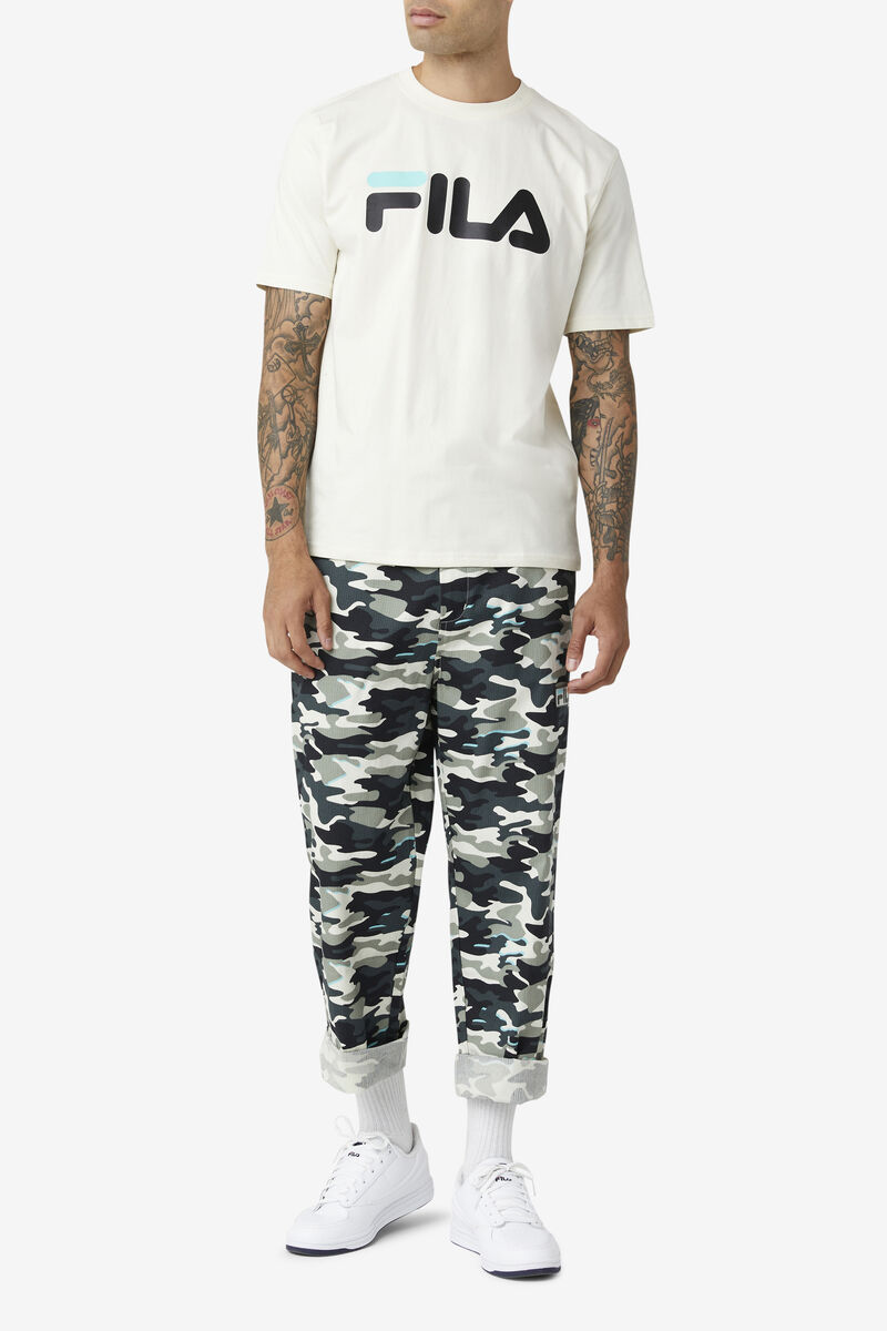 Fila Eagle T-shirt Herr Svarta Blå Turkos | 35sZ2KZ3BI7