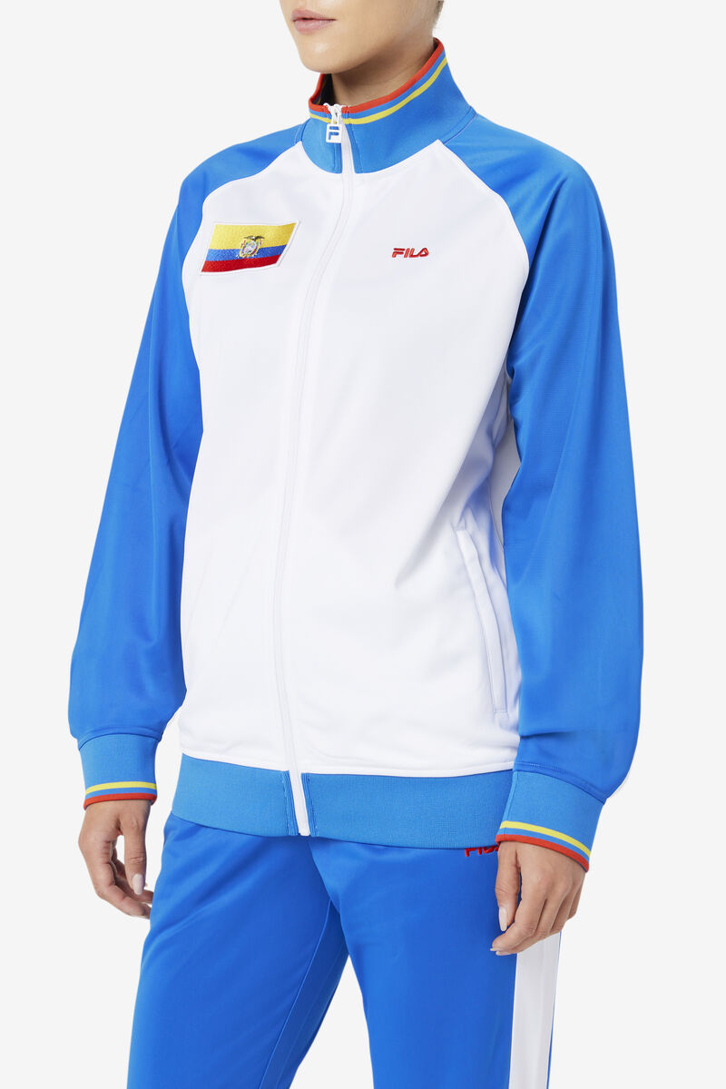 Fila Ecuador Track Jacket Jacka Dam Vita Blå Röda | 94aLdE8bM4P