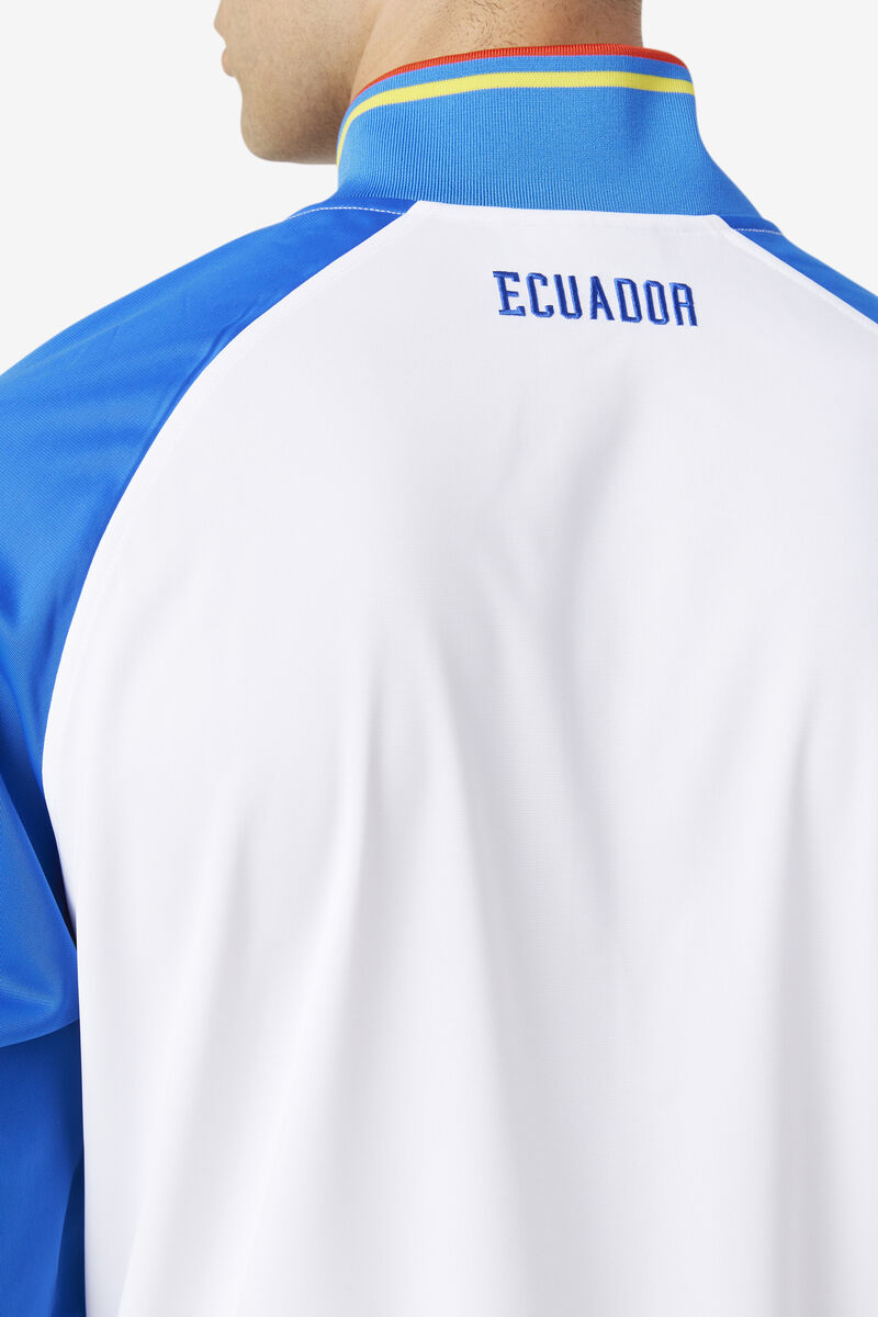 Fila Ecuador Track Jacket Träningsoverall Herr Vita Blå Röda | NYi6VPq8u1v