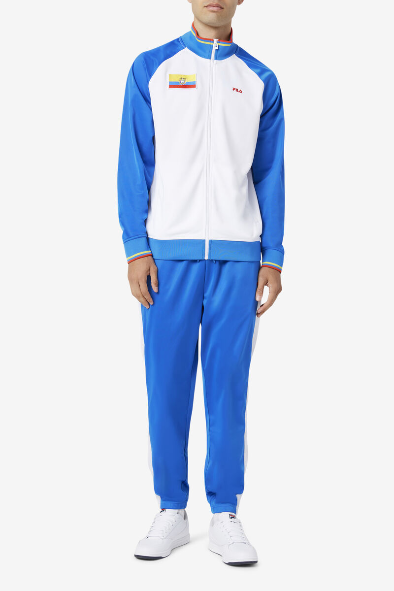 Fila Ecuador Track Jacket Träningsoverall Dam Vita Blå Röda | WENJPptkzg9