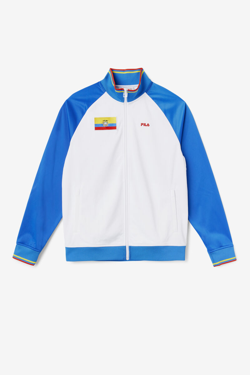 Fila Ecuador Track Jacket Träningsoverall Dam Vita Blå Röda | WENJPptkzg9