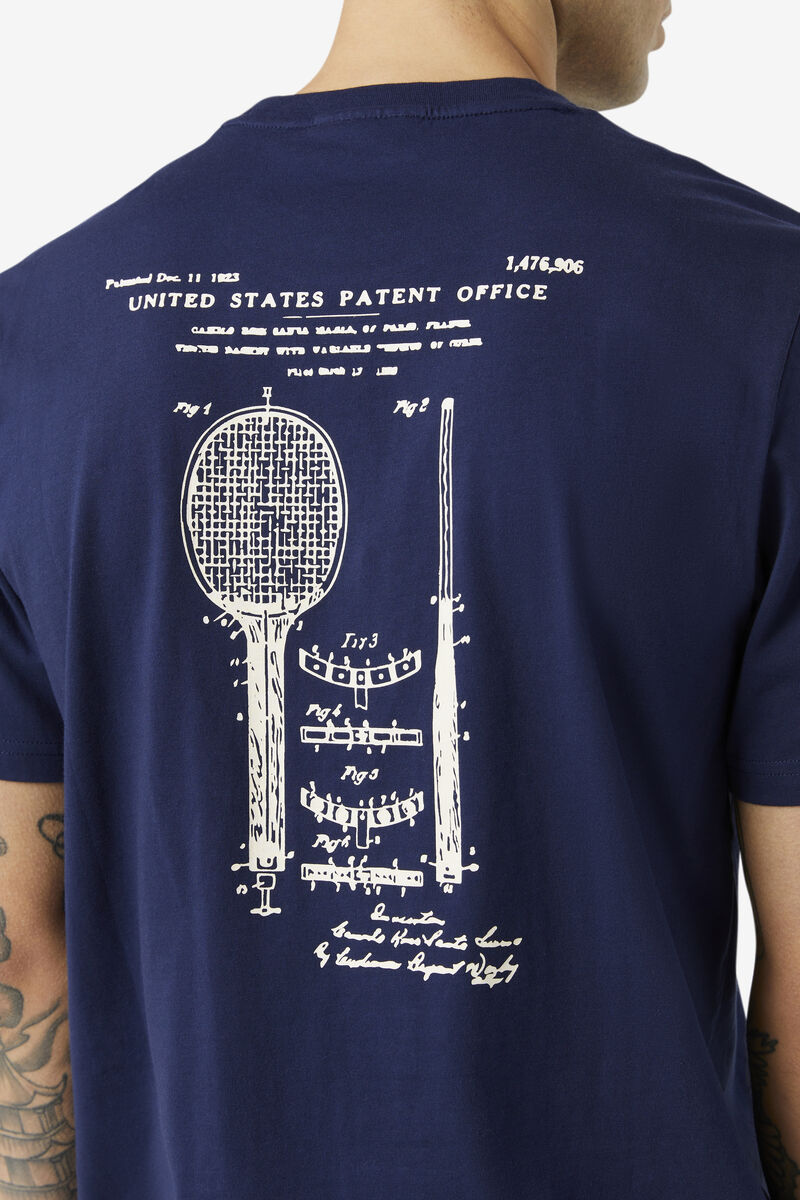 Fila Edgecumbe Kort Sleeve T-shirt Herr Marinblå Vita | GdQwC7qwMWf