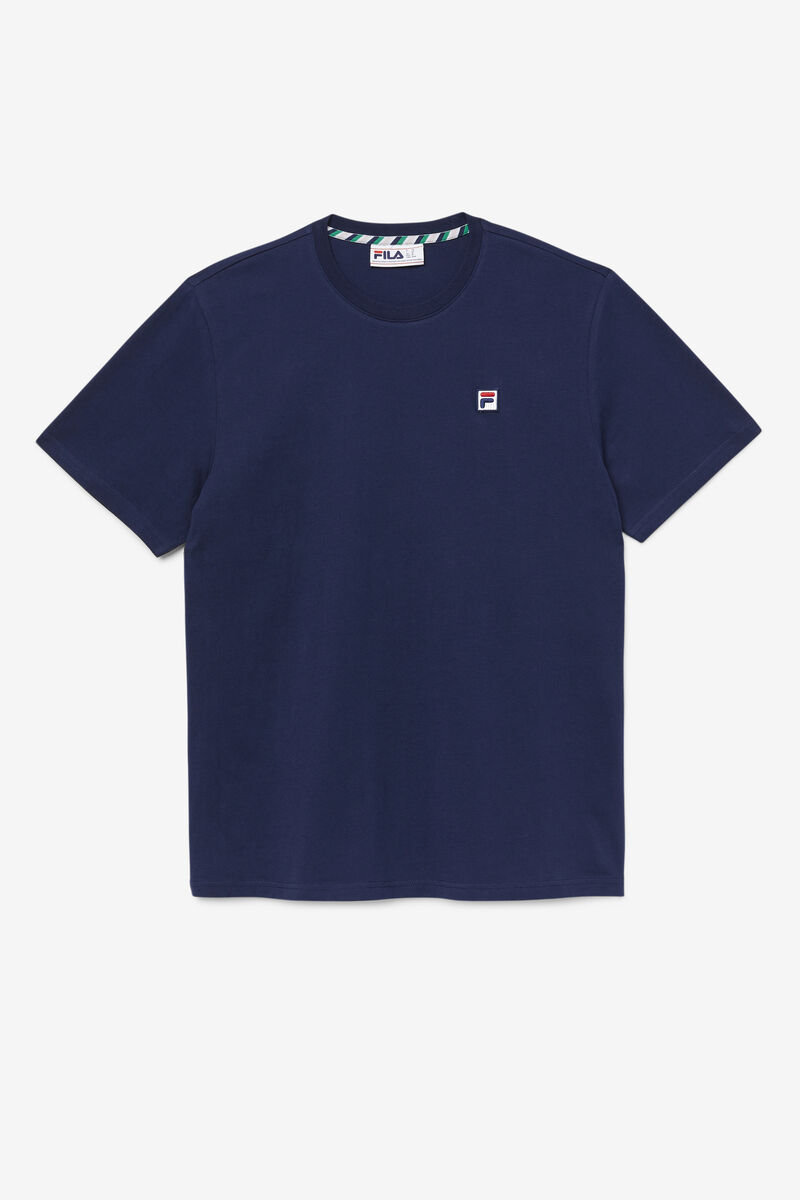 Fila Edgecumbe Kort Sleeve T-shirt Herr Marinblå Vita | GdQwC7qwMWf