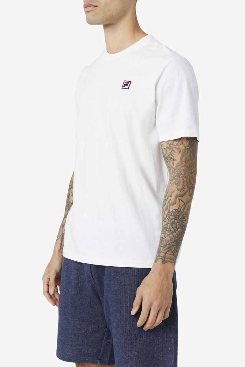 Fila Edgecumbe Kort Sleeve T-shirt Herr Vita Gröna | kfIZFzjdmbW
