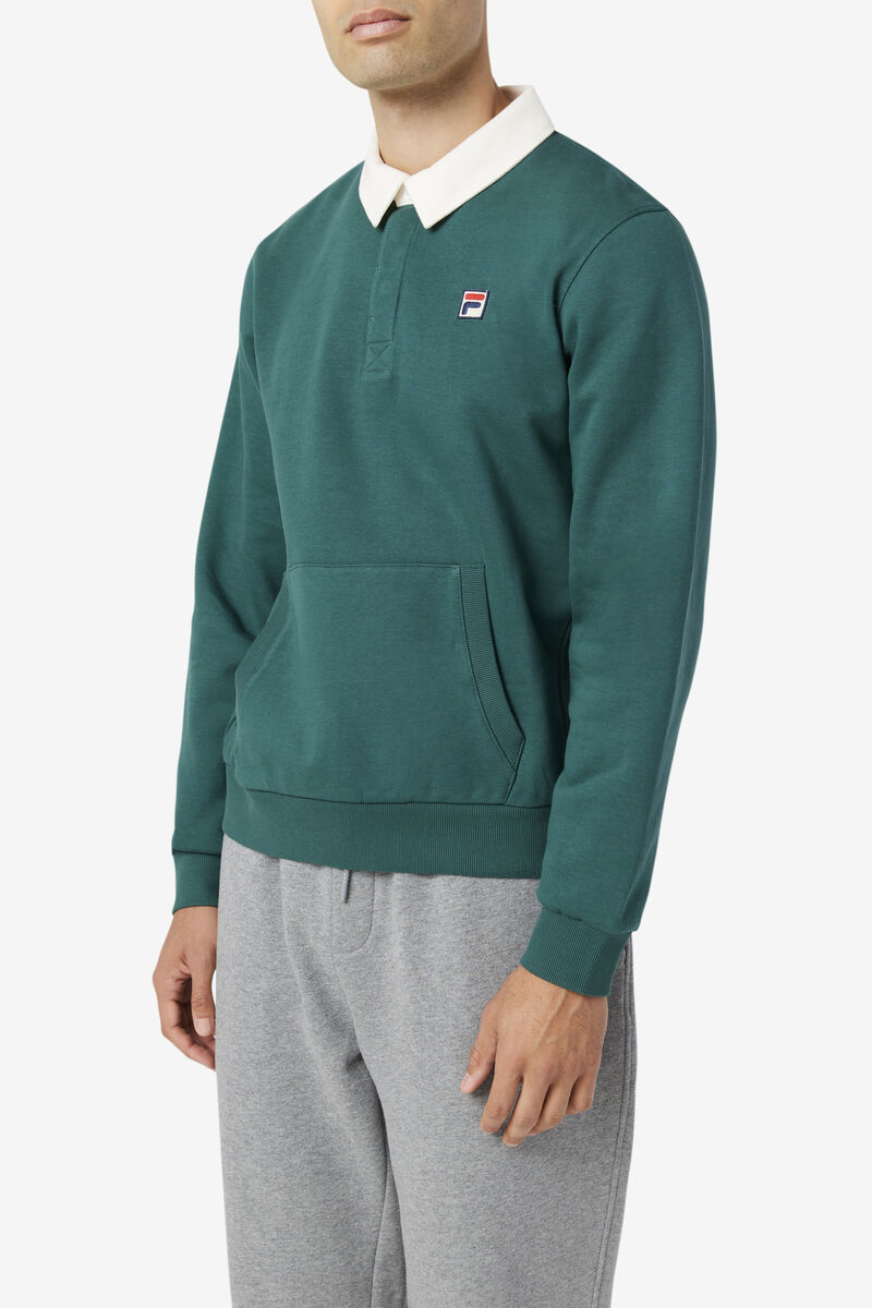 Fila Edison Fleece Rugby Sweatshirt Herr Vita | hZubWUlgJp6