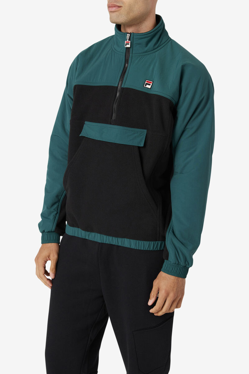Fila Erick 1/2 Zip Pullover Casual Kappor Herr Svarta | UFrl2uKcmZR