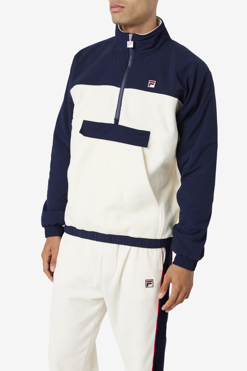 Fila Erick 1/2 Zip Pullover Jacka Herr Vita Marinblå | JibYT14y7LV