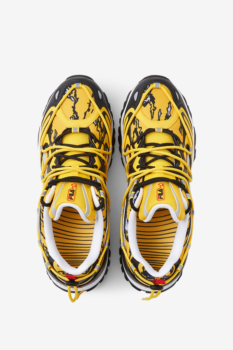Fila Expeditioner Yellow & Black Tjock Trainer Shoes | Fila Sneakers Herr Citron Svarta Vita | cA7QOGLbo28