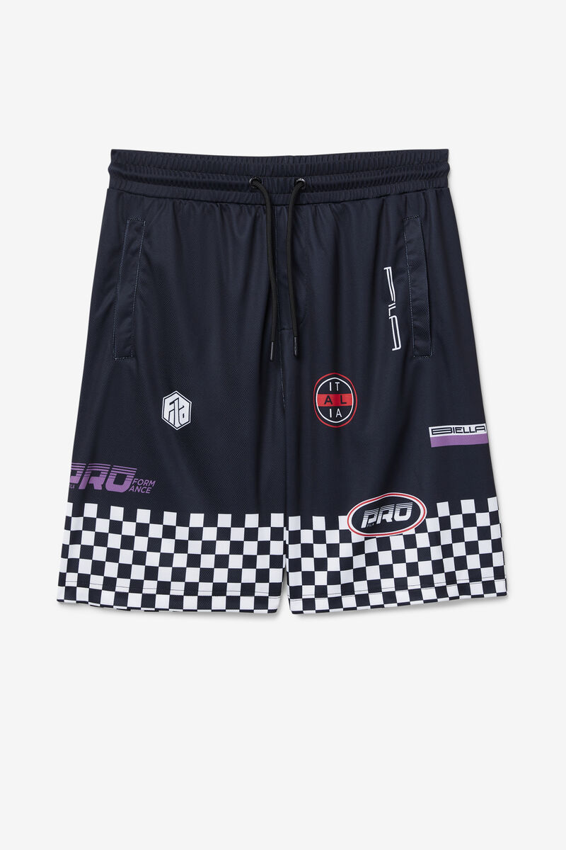 Fila Exzone Checkered Shorts Shorts Herr Svarta | 3V2WksIdmxu