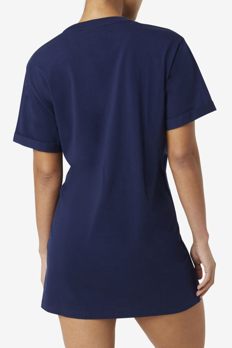 Fila Fauna T-shirt Klänning Klänning Dam Marinblå | SnONywNMB2N