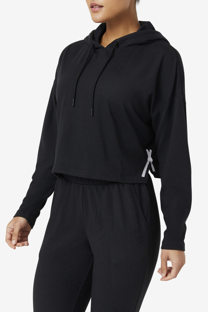 Fila Fi-lux Cropped Hoodie Hoodie Dam Svarta | l3mpwuM6qpq