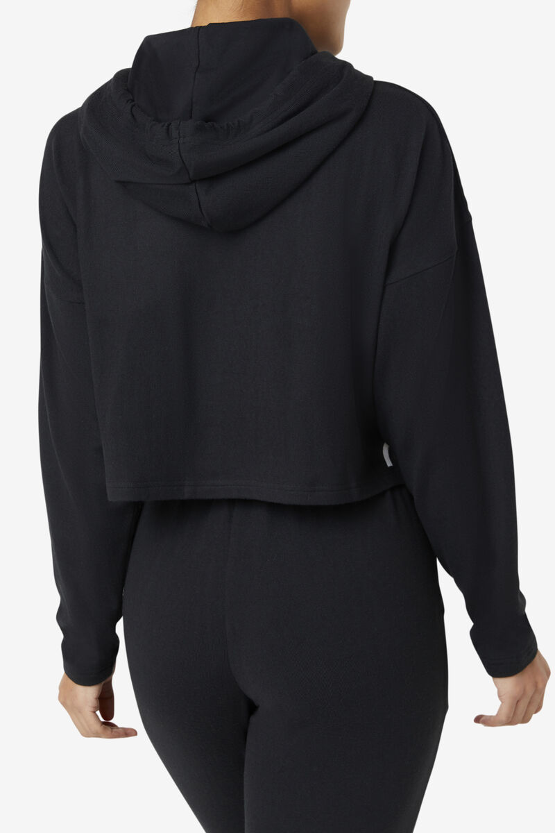 Fila Fi-lux Cropped Hoodie Hoodie Dam Svarta | l3mpwuM6qpq