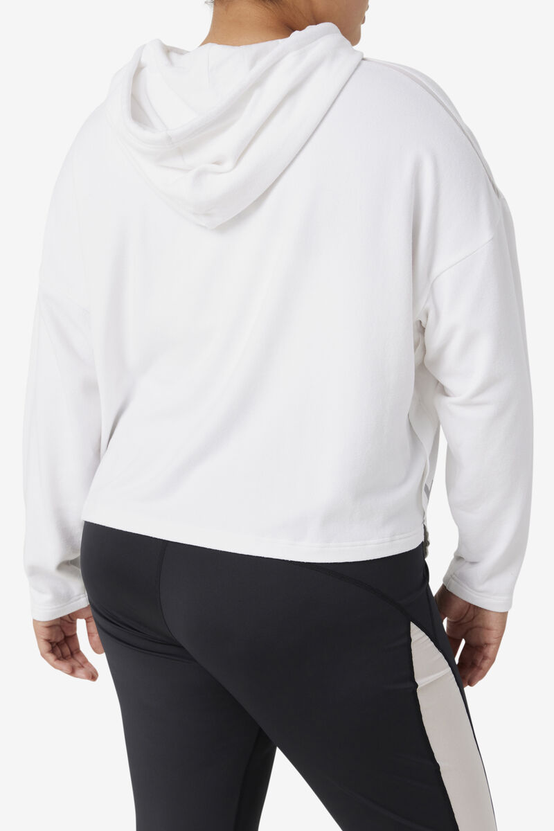 Fila Fi-lux Cropped Hoodie Hoodie Dam Vita | NtsCKrpIOBc