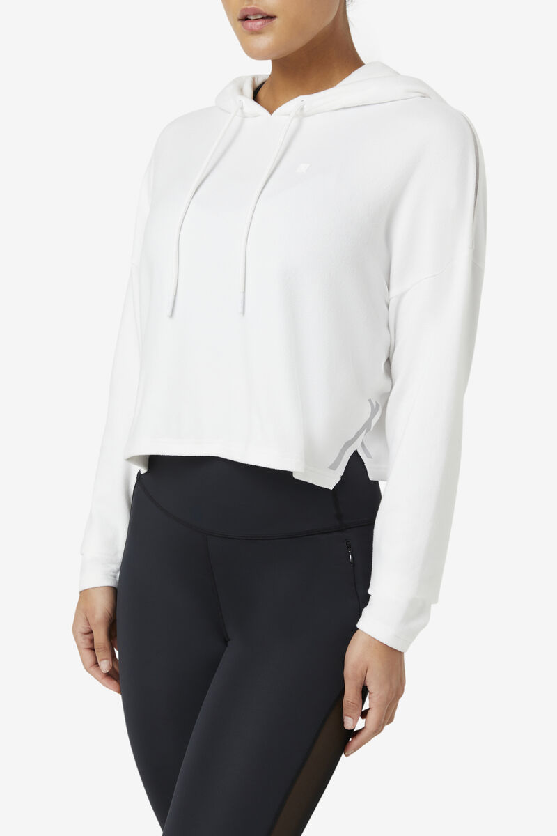 Fila Fi-lux Cropped Hoodie Hoodie Dam Vita | ocU66OIOUam